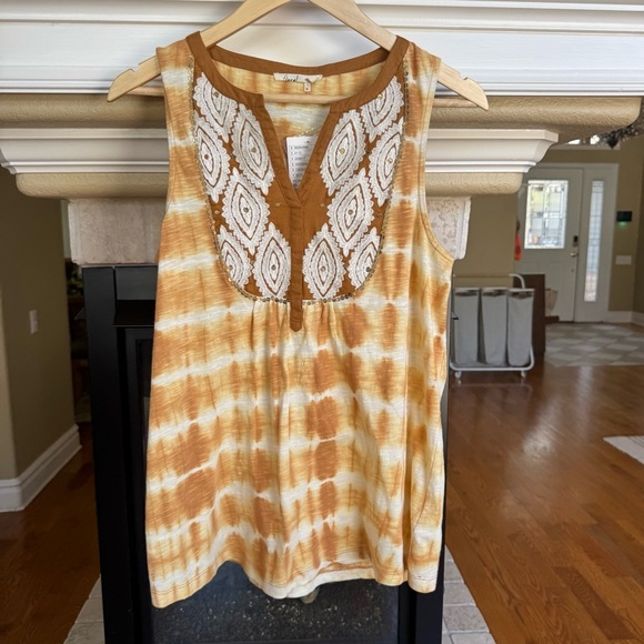 NWT Floreat Embroidered Sleeveless Layering Boho Lagenlook Top - Picture 3 of 7